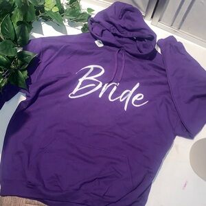 Gildan Giant Purple 'Bride' Pullover Hoodie